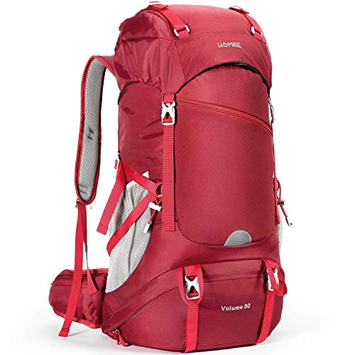 Sac à dos de randonnée 50 L, sac à dos de trekking étanche, sac à dos de voyage, sac à dos de randonnée en plein air avec housse de pluie, sac à dos de routard pour la randonnée, l'alpinisme, le camping, les sports de voyage