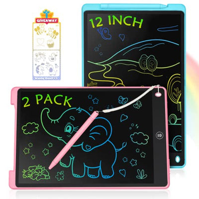 LCD Writing Board Kids 2 Pack Magic Board,Erasable Doodle Board