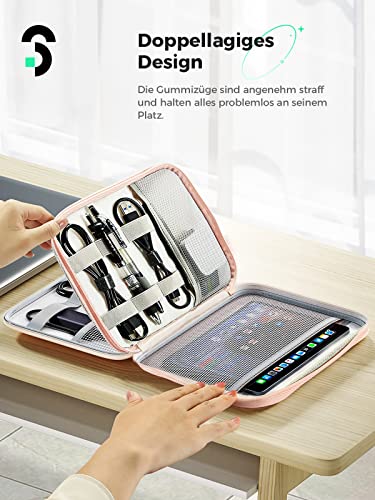 Cable Organizer Bag Universal Travel Cable Bag Electronic Bag Double Layer Electronics Bag for Charging Cable, Hard Drive, USB Sticks, SD Cards