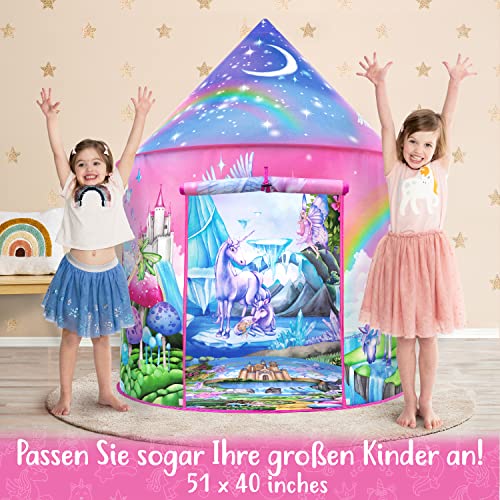 Rainbow Unicorn Kids Tent with unicorn sounds