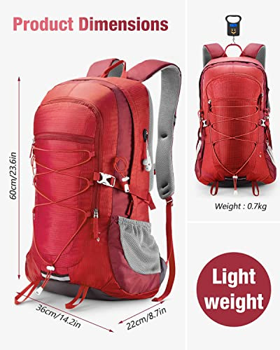 Hiking Backpack 45L, Waterproof Backpack Trekking Backpack Travel Backpack, Outdoor Backpack with Reflective Stripes For Hiking, Cycling, Climbing, Mountaineering and Travel Sports