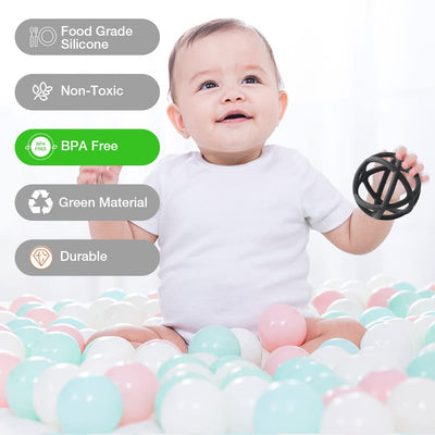 Gripping ball for babies, food-grade silicone teething ring ball