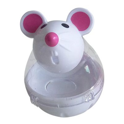 Distributeur de Boules de Friandises pour Chats-Tumbling de Souris, Boule de Nourriture Manquante , Petit Jouet Amusant pour Chat, Mangeoire Lente, Entraînement et Interactif, Prévient l'obésité