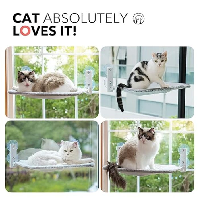 Cat hammock window seats for cats Foldable cat bed window with Stable suction cups