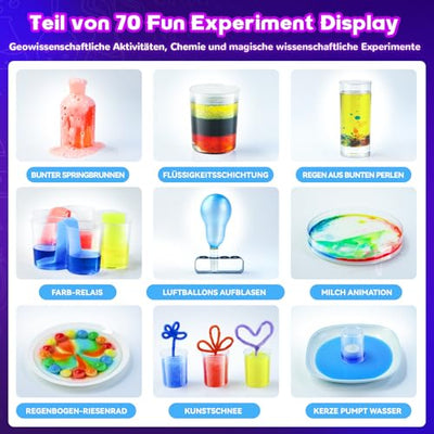 70 science experiments kit, educational science toy gifts, chemistry set, crystal growth, eruption volcano