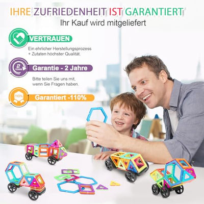 Magnetische Bauklötze 53 Stück magnetisches Spielzeug Magnete Kinder magnetische Bauklötze