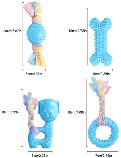 Jouet pour chien, jouet à mâcher pour chiens, jouet à mâcher agressif pour chiots/petits et moyens chiens avec balle et cordes en coton.