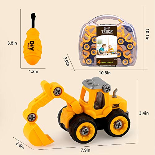 Assembly toy car truck excavator toy with screwdriver  construction vehicles vehicles