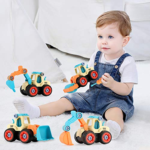 Assembly toy car truck excavator toy with screwdriver  construction vehicles vehicles