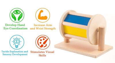 Rotating drum for the development of large motor skills