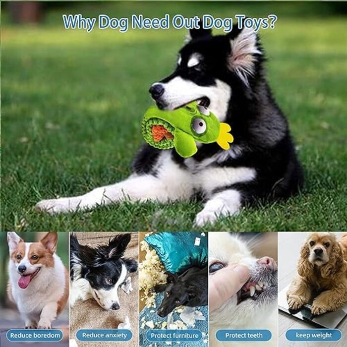 Intelligence Toy for Dogs, Squeaky Puppy Toy, Sniffing Toy Dog