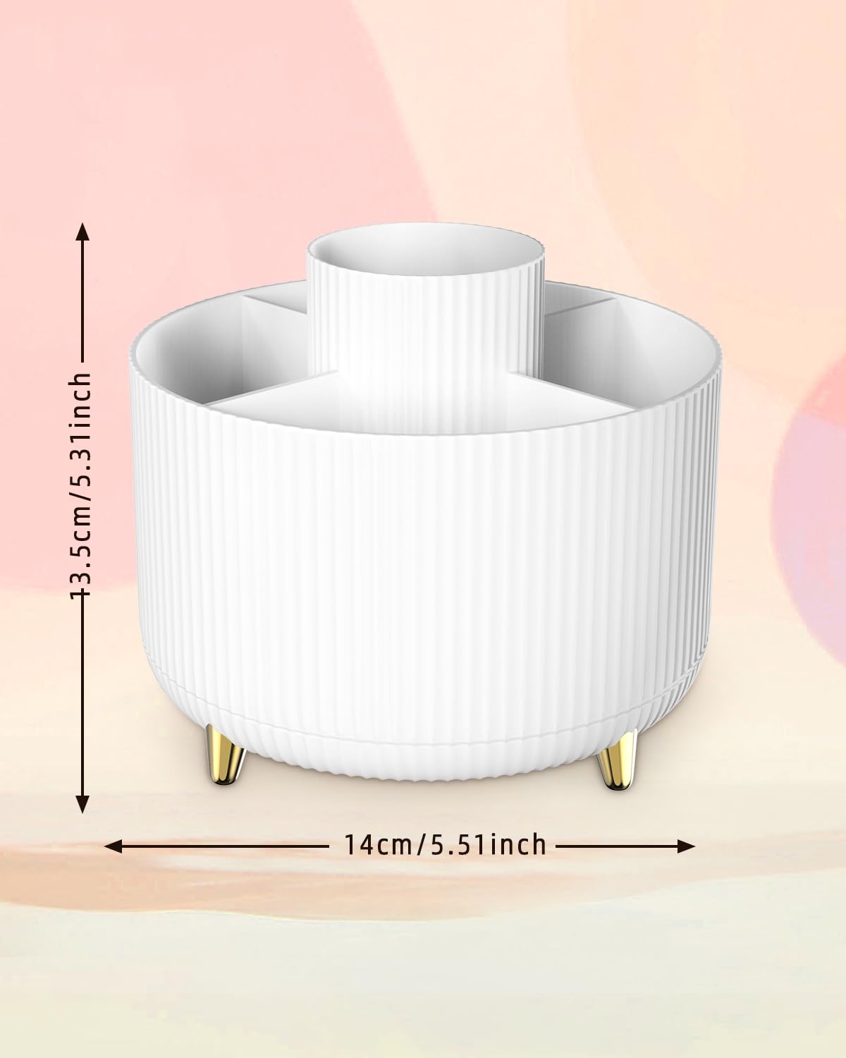 Cosmetic Makeup Organizer, 360°Rotatable Brush Organizer