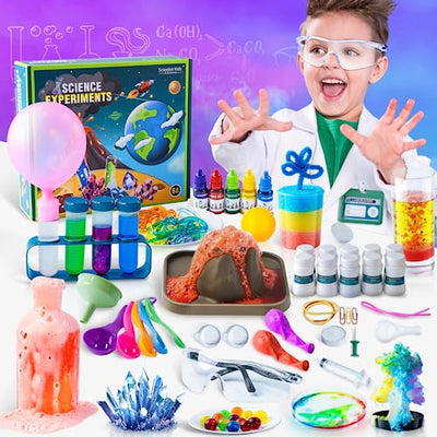 70 science experiments kit, educational science toy gifts, chemistry set, crystal growth, eruption volcano