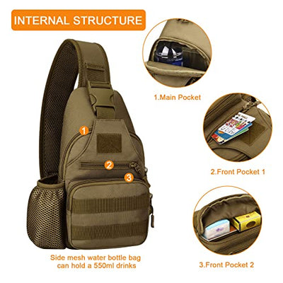 Tactical Chest Bag Military Shoulder Bag Tactical Chest Sling Pack Crossbody Bag