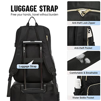 Elegant school backpack Large day backpack Waterproof school bag with laptop compartment