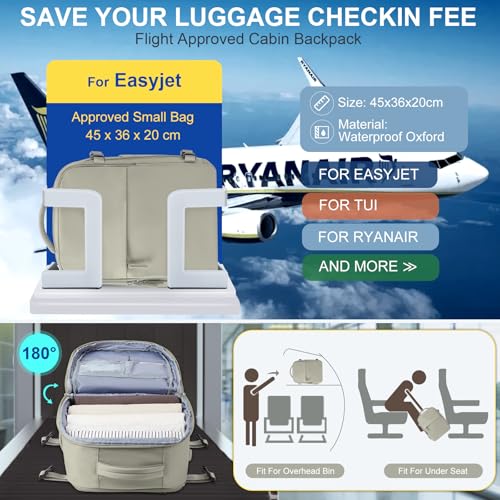 Sac à dos de voyage pour bagage à main d'avion sac à dos pour bagage à main d'avion ordinateur portable étanche