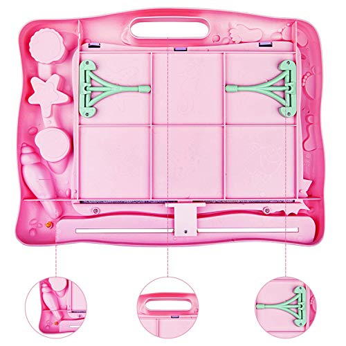 Large magnetic drawing board magic board, magic drawing board with 3 magnetic stamps and magnetic pencil