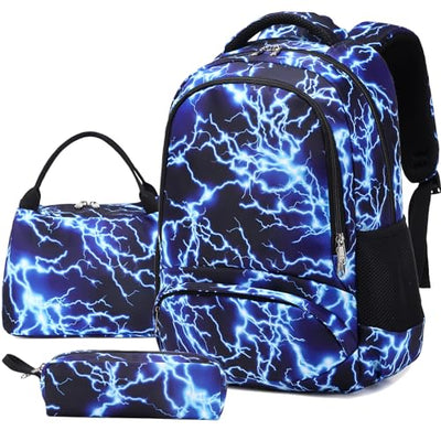 School Bags Set with Lunch Bag Pencil Case Teenage School Backpack