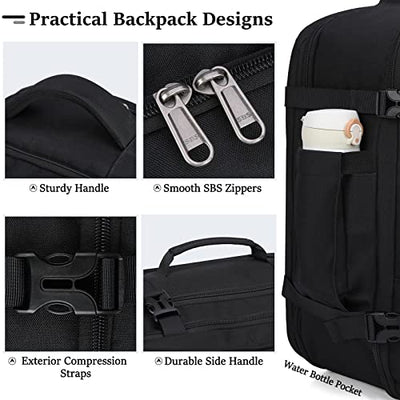 Laptop-Rucksack Schulrucksack Teenager Großer wasserdichter Reiserucksack Multifunktions-Handgepäck-Rucksack mit Schuhtasche