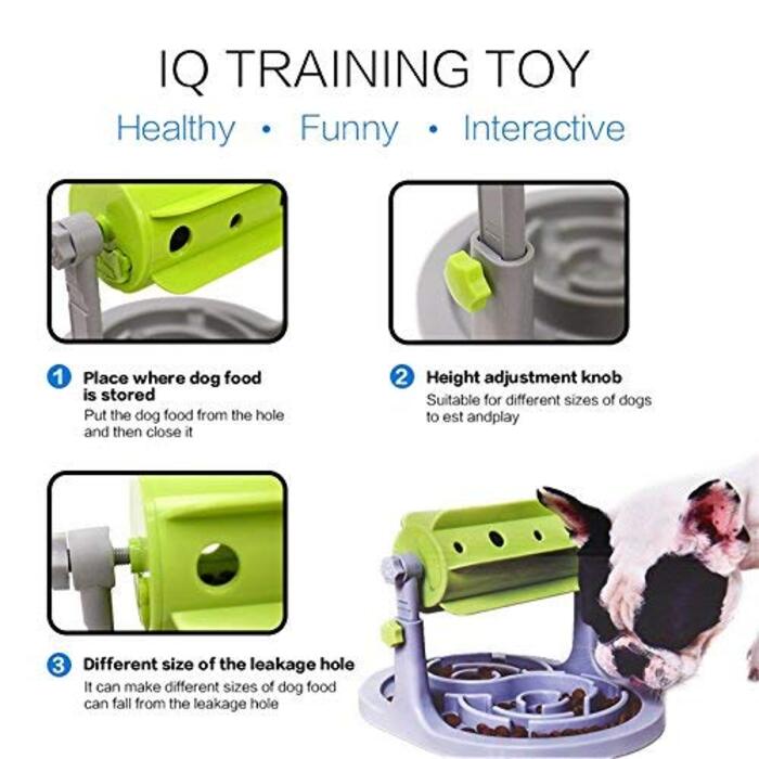 IQ Treat Interactive Pet Dog Toy Feeder Food Dispenser For Puppy Small Medium And Large Dogs Cats