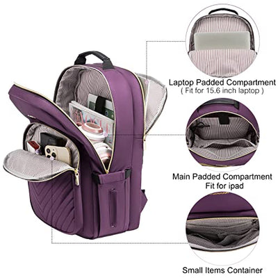 Backpack , Waterproof Laptop Bag Daypacks Elegant School Backpack with USB Charging Port