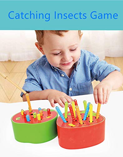 Wooden toy insect catching game Early learning toy