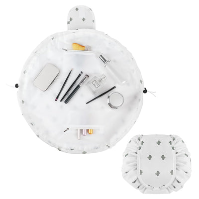 Trousse de maquillage de grande capacité avec cordon, trousse de maquillage de voyage portable