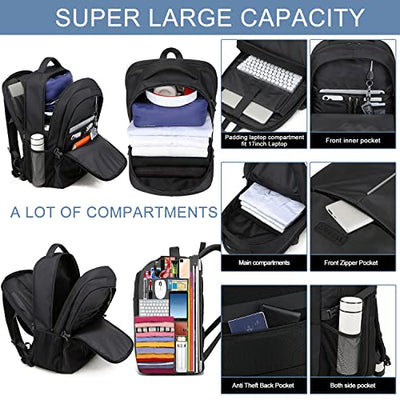 Large laptop backpack laptop bag for school work with USB charging port Waterproof