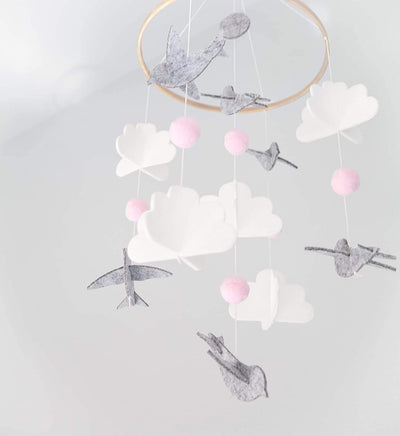 Mobiles Baby-Windspiel, mobile Babybett-Glocke Holz