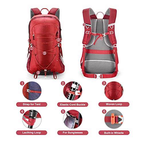 Hiking Backpack 45L, Waterproof Backpack Trekking Backpack Travel Backpack, Outdoor Backpack with Reflective Stripes For Hiking, Cycling, Climbing, Mountaineering and Travel Sports