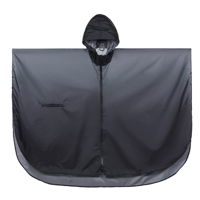 Rain cape with hood zipper, reusable raincoat, rain poncho bike hiking