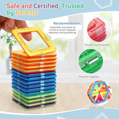 Magnetic building blocks 121 pieces magnetic building blocks magnets children magnetic toys for children