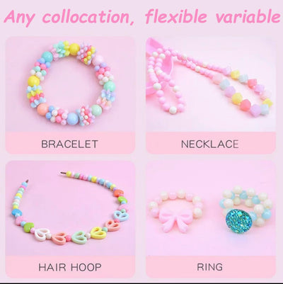 Beads for threading children, jewelry DIY stringing set bracelets necklaces