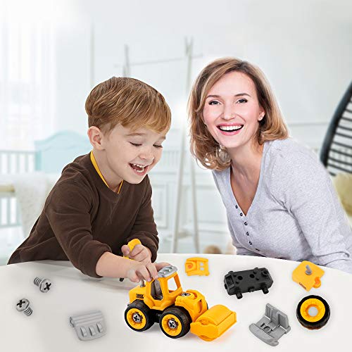 Assembly toy car truck excavator toy with screwdriver  construction vehicles vehicles