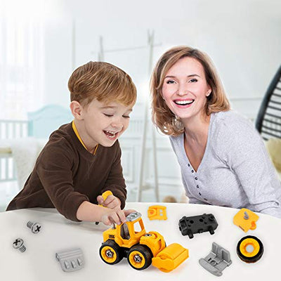 Assembly toy car truck excavator toy with screwdriver  construction vehicles vehicles