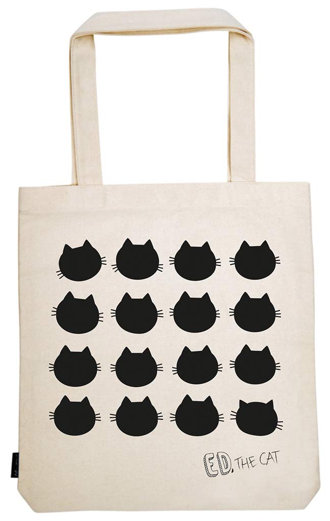 The Cat Shopper | sac fourre-tout en 100% coton | sac à bandoulière pour le shopping