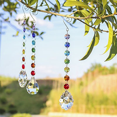 3 pieces crystal rainbow suncatcher,Hanging glass suncatcher with chaрусс