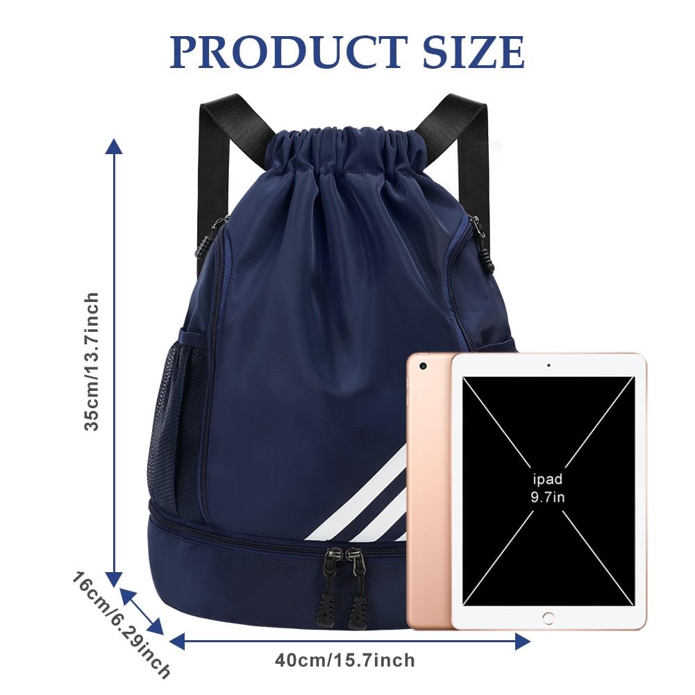 Sac à dos de sport à la mode, sac de gymnastique, sac de sport à cordon de serrage de grande capacité