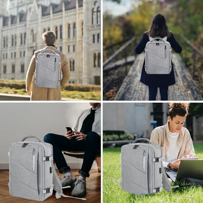 Handgepäck Rucksack Laptop wasserdicht, Reise-Rucksack Handgepäck Flugzeug groß, mit USB-Anschluss