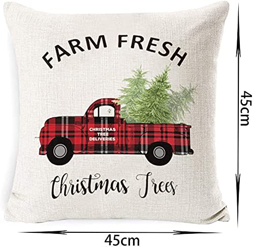 Christmas cushion cover 4 pieces, winter decorative cushion