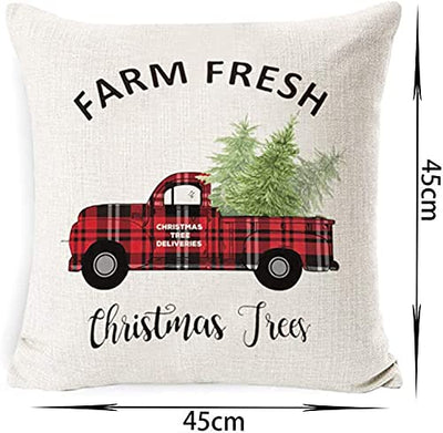 Christmas cushion cover 4 pieces, winter decorative cushion