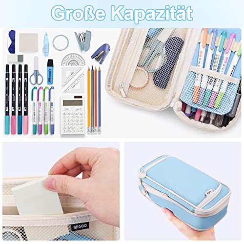 Trousse à crayons, trousse à crayons avec poignée de transport, Trousse à crayons esthétique, fournitures scolaires, trousse à crayons, papeterie pour l'école et le bureau