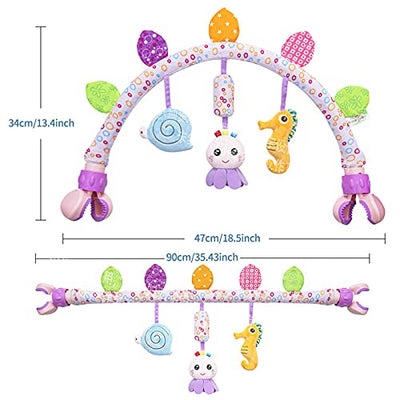 Jouets de voyage pour bébés et enfants en bas âge, poussettes et landaus, jouets d'activité pour le développement à l'intérieur et à l'extérieur.