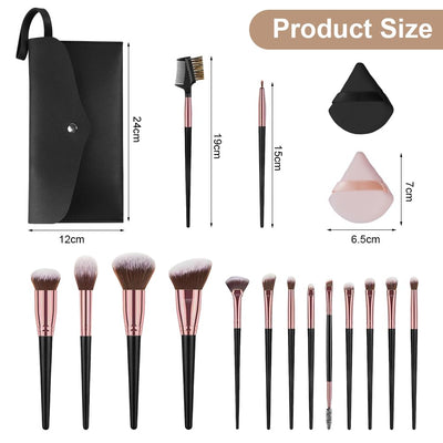 Brush Set Makeup, 15 Piece Professional Brush Set