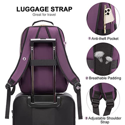 Backpack , Waterproof Laptop Bag Daypacks Elegant School Backpack with USB Charging Port