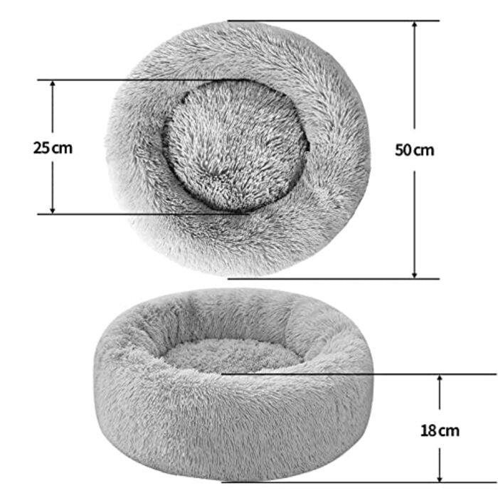 Cat Pillow Dog Bed Pet Bed Fluffy for Small, Medium Dogs, Cats and Other Pets (50cm)