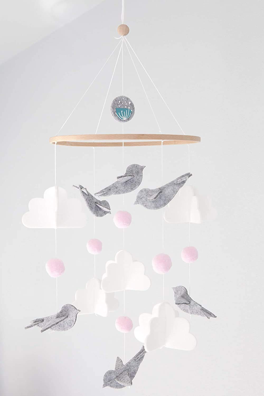 Mobiles Baby-Windspiel, mobile Babybett-Glocke Holz