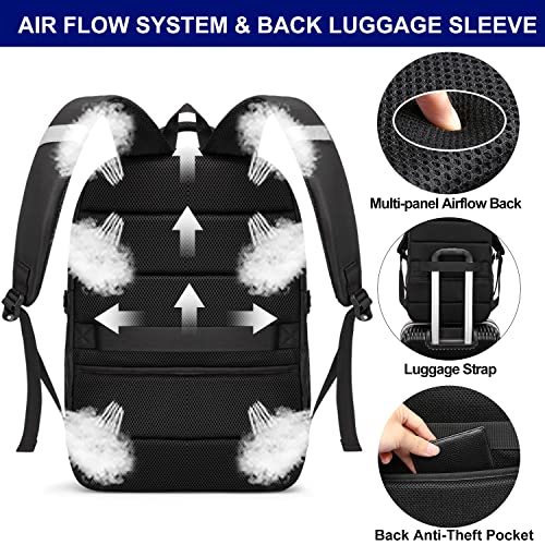 Large laptop backpack laptop bag for school work with USB charging port Waterproof