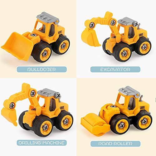 Assembly toy car truck excavator toy with screwdriver  construction vehicles vehicles