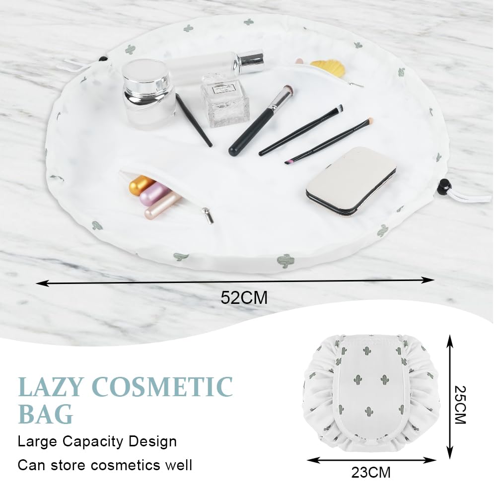 Trousse de maquillage de grande capacité avec cordon, trousse de maquillage de voyage portable